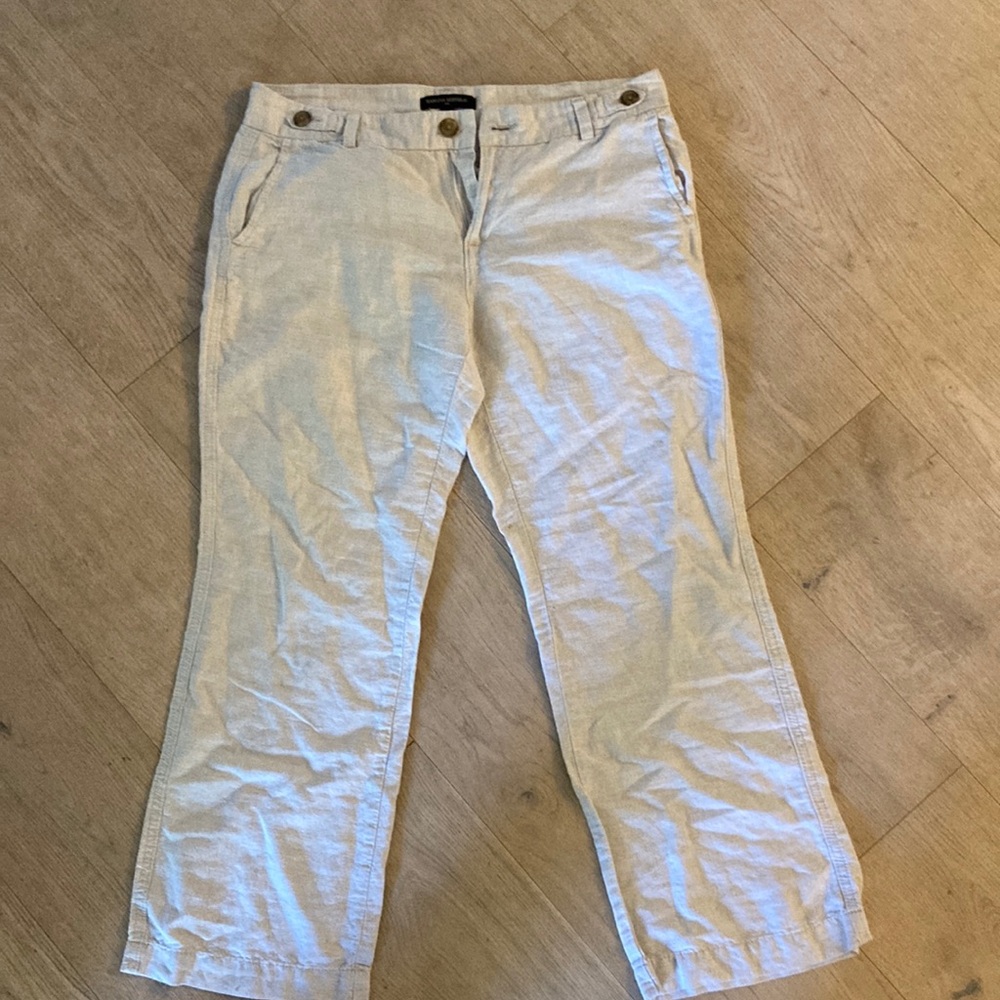 Banana Republic Linen Flowy Wide legged pants size 8 petite
